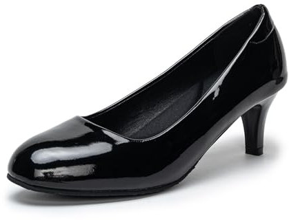 Women Court Shoes Low Heel Dress Shoes Closed Toe Heels Pumps Wedding Shoes Black Shoes for Women Size 5