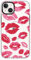 CASETiFY Klare iPhone 14 Plus Hülle [Vergilbungsfrei / 2.0 m Fallschutz/Kompatibel mit Magsafe] - Lippenstift Kisses - Klar