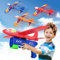 TODARRUN Airplane Launcher Toy,3 Pack LED Foam Glider Catapult Plane Toy for Boys,2 Flight Modes Indoor Outdoor Flying Toys Birthday Gifts for Age 3+