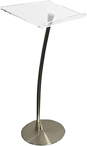 IUokLU Rednerpult-Podiumständer, Acryl-Klarsicht-Podiumständer, Mobiler tragbarer Podiumständer, Transparent mit Breiter Lesefläche, für Kirchenvorträge, Reden, Restaurants, Hochzeiten und Büro