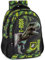 Julian Ross Grün Dinosaurier T-Rex Ergonomischer Schulrucksack für Kinder, 33x15x43cm, 3 Fächer, Netz für Trinkflasche, Gepolsterte Träger, Griff, Gefüttertes Innenfach, Rucksack Jungen