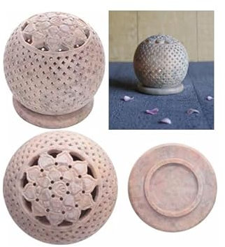 Exklusiver Globaler eleganter Teelichthalter, Votivkerzenhalter, Speckstein, Blumenmuster, Heimdekoration, Geschenke