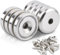 8 Stück Magnete Stark 25 X 7 mm, Neodym Magnete Extra Stark 30 KG Kraft mit Loch und Kapsel, Senkkopf-Topfmagnet mit Schrauben, Magnete Stark für Küchen, Badezimmer, Büros
