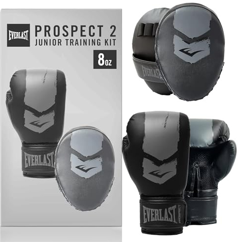 Everlast Prospect Jugend/Kinder Handschuh- & Pratzen-Set, Handschuhe, Pratzen & Kopfschutz, Schützende MMA- und Kickbox-Ausrüstung
