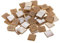 QUARKZMAN Mosaikfliesen, Glasmosaik Mosaiksteine zum Basteln Mini Mosaikfliese DIY Hobbys Handgemachter Kristall Freier Handwerksmaterial Kreativität (Gold Packung mit 50)