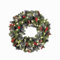 FOUDAY Artificial Christmas Wreath with LED Light, Pine Cones, Berry Clusters, Frosted Branches, Indoor/Outdoor Home Decor (50cm/19.86in)