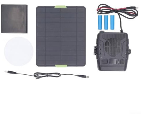 Besttoolifes Calentador de panel solar de 20 W con doble carga USB portátil para acampar al aire libre RV dispositivo de calefacción resistente a la intemperie generador de energía de silicio