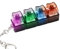 1 pcs Keyboard Fidget Toy, Black Loud Fidget Keyboard Clicker, Keychain 4-in-1 with Cat Keycaps, for Adult to Relief Stress