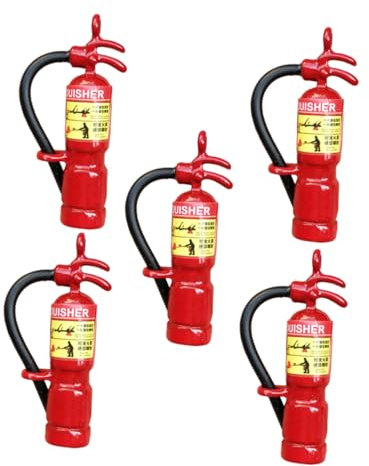 Kisangel 5piezas De Mini Extintor Miniextintores para Decoración Extintores Miniatura para Jardín De Hadas Metal