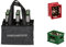 Out of the blue Set Männerhandtasche Filz & 1x magnetischer Flaschenöffner Bierkiste | für 6 Bierflaschen | Bestickt | Biertasche