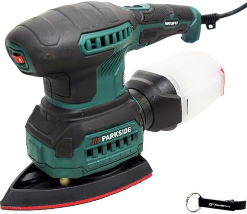 HEADNMORE® Bundle Parkside PMFS 200 - Lijadora multifunción 3 en 1 + llavero HEADNMORE®