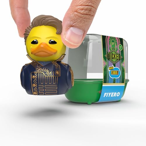 TUBBZ: Wicked - Prince Fiyero Mini Rubber Duck Collectable Toy 5 cm | Official Wicked Merchandise – Mini Vinyl Figure with Bathtub Display, Oz Prince Character & Novelty Duck Gift