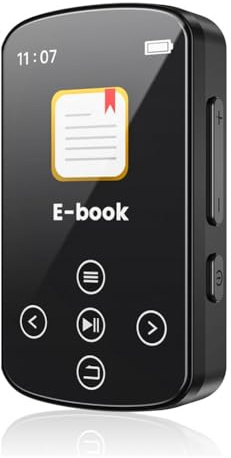 Koolenry Bluetooth MP3 Player Portable Sport Back Clip Music Player HiFi Sound Sports Player 1.5 Inch Screen with FM Radio E-Book 16G