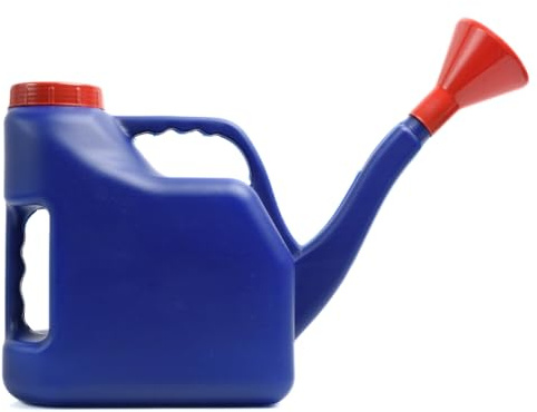 Plastic Watering Can Garden Plants Flower Outdoor Indoor Dark Blue with Screw-On Lid, Strong, Detachable Head, Long Neck, Spill-Free Transport, Irrigation (10L)