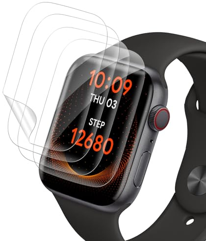 Carantee Verre Trempé pour Apple Watch Series se/6/5/4 40mm - 4 Pièces Protection Écran 3D, 0,33mm Film TPU auto-réparateur, Vitre Protection, Toucher Sensible, HD Sans Bulles se 40mm Protection écran
