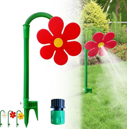 Verrückter Gänseblümchen Gartensprenger | Crazy Daisy Sprinkler | 360° Drehbarer Gartensprenger | Blumensprenger für Hunde | Verrückter Tanzender Garten Rasensprenger für Kinder