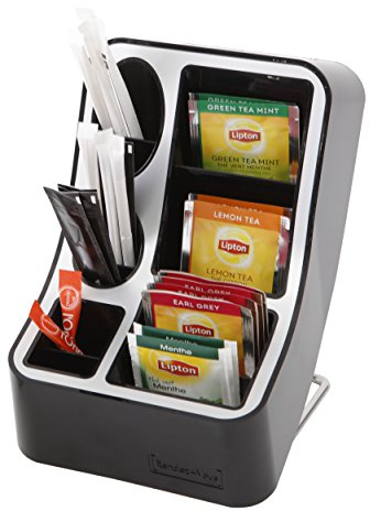 Alba RDVDISPLAY Distributeur de Thé Aluminium Gris métal et Noir 13, 5x12x20, 5 cm