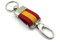 franartPiel - Llavero bandera de España lona Ubrique con mosquetón de seguridad y anilla de acero inoxidable (España)
