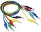 Multimeter Messleitung Bananenstecker Krokodilklemme Messleitungen 5 stücke P1036 Hochspannung Doppelkopf Testclip 1 Mt 4mm Bananenstecker mit Kabel Messleitungen Für Multimeter