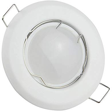 LED Einbaustrahler weiß rund 7 Watt warmweiß 12V - MR16 Einbauleuchte Ø65mm Bohrloch - Einbau-Spot Decken-Strahler Deckeneinbaustrahler Deckenspot Deckeneinbauleuchte Einbauleuchte