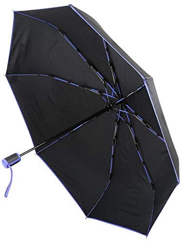 Cabrio Damen Mini Auto Taschenschirm Regenschirm Automatik Regenschirm Umbrella Schirm 230, Farbe:Blau