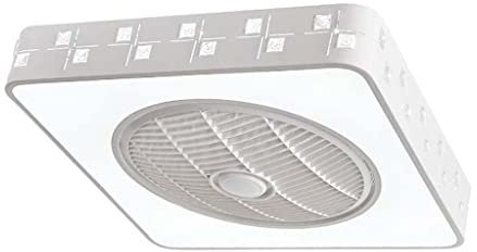 ZXW Ventilatore telecomandato Quadrato, plafoniera Semplice con Ventilatore Invisibile, Adatto per Soggiorno da Pranzo, Cucina, ECC.