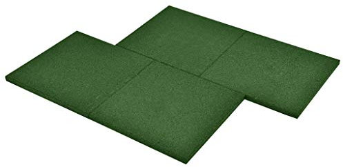 Tidyard 18 Stk.Fallschutzfliesen Fallschutzmatten Bodenfliesen 50 x 50 x 3 cm aus strapazierfähigem und hoch belastbarem Gummi,Gummimatten Fliesen Gewicht (jeweils): Ca. 4,8 kg