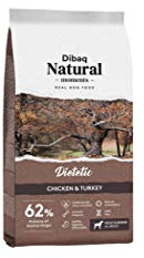 Dibaq Natural Moments Dietetic Trockenfutter, Alleinfutter, 100 % natürlich, für erwachsene Hunde, übergewichtig, 15 kg