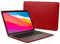 Dreem Euclid MacBook Air Case - Housse Rigide pour Ordinateur Portable 13 Pouces MacBook Air 2020-2018 (Retina, M1, M2, M3, M4), Cuir végétal de Luxe, Couverture supérieure et inférieure [Rouge]