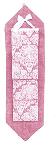 Russo Tessuti Portarotolo 3 Rotoli Carta Igienica Bagno SVEVA Medaglioni Mandala Vari Colori-Rosa