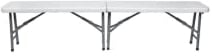 PAPILLON Banco Plegable Multifuncional, Portatil, Resistente,Multiusos 183x28x44 cm. Color Blanco