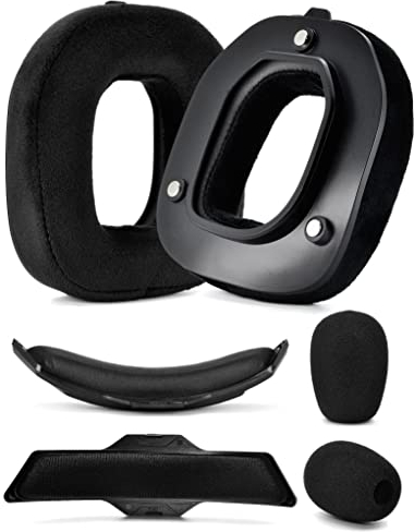 A50 Gen 3 Mod Kit – defean Ersatz-Ohrpolster und Kopfbügel, kompatibel mit Astro-A50 Gen 3 Headset, Ohrpolster, hochdichter Geräuschunterdrückungsschaum, zusätzliche Dicke (schwarzes Velour)