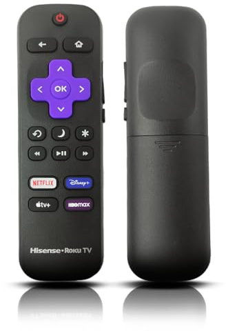 Ceybo Telecomando OEM per Hisense Roku TV, nessun accoppiamento, include pulsanti di controllo del volume e scorciatoie Netflix Disney+ Apple TV e HBO (Hisense 3226001217)