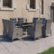 Yolola Sitzgruppe Garten Essgruppe 8 Personen Rattan Gartenmöbel Set mit 8 Gartenstuhl Verstellbar Gartenmöbel Essgruppe Gartengarnitur Rattanmöbel Esstisch Sitzgarnitur Gartentisch Grau#2