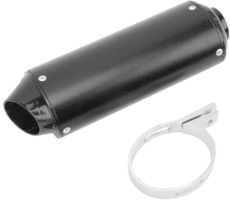 Pit Bike Auspuff 32 Mm/1,3 Zoll Auspuffrohr Schalldämpfer Metall Auspuffendrohr Für 90 Cc 110 Cc 125 Cc 150 Cc 160 Cc ATV Pit Bike Schwarz