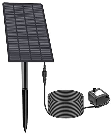 Huanzhi 180L/H Bomba de energía solar para baño de pájaro jardín piscina bomba de energía solar