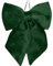 Generico Fiocco di Natale in Velluto Verde Scuro Imbottito Decorazione Puntale Albero di Natale Fuori Porta Coccarda Ghirlanda addobbo Natalizio (60 cm)