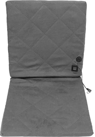 WOOXGEHM Beheiztes Sitzkissen, Wasserdichtes, Tragbares und Faltbares Beheiztes Sitzpolster, Beheizte Sitzpolster mit Rückenlehne für Camping, Angeln, Jagd(Grau)