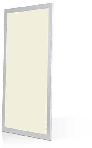 Bright Source 1200x600 LED Panel, Backlit Recessed Ceiling Light, Matt Black Frame, 72W, 6200lm, 120° Beam Angle, IP20, 3000K Warm White, LED Driver Included, Low Glare UGR <19, Flicker Free