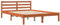 vidaXL Massivholzbett, Holzbett mit Kopfteil Sperrholzlatten, Doppelbett für Schlafzimmer, Bett Bettgestell, Wachsbraun 140x190cm Kiefer