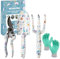 WORKPRO 4 Piece Garden Tools Set, Stainless Steel Hand Tools with Ergonomic Handle, Including Pruner, Trowel, Hand Fork, and Gardening Gloves -White