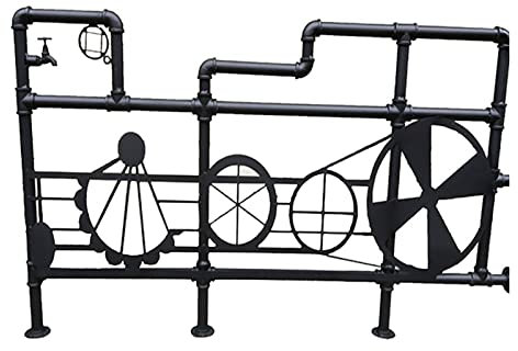 Black Galvanized Industrial Iron Hand Rail, Safety Handle, Steps Baluste, Industrial Loft Straight Style Pipe Banister Metal Galvanized Steel Grab Bar (Size : 150cm*5cm*100cm)