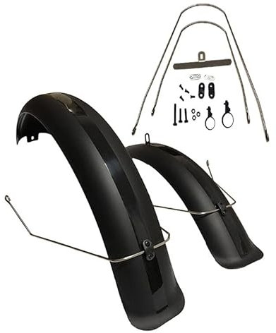 JVNALwnkv Fahrrad, Kunststoff-Schutzblech, Fahrrad, Fahrrad-Snowbike(20 Inch Black)