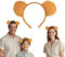ASFWAGQ Haarreifen Teddy Bär Haarband Ohren Braun Bärenohren Stirnbänder Bären Tier Haarreif Gelbes Cartoon Kostüm Zubehör für Fasching Karneval Halloween Weihnachten Party Cosplay Gesichtswaschen