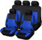 REMAZ Auto Sitzbezüge Sets für Opel Zafira C Tourer (P12) 2011-2020 2021 2022 2023 2024 2025, 5 Sitzer Allwetter Atmungsaktiv Autositz Schonbezug Innenraum Zubehör,E-Blue