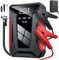 Arrancador de Coches 1200A, Arrancadores de Bateria de Coche Portátil(hasta 10.0L de diésel o 8.0L de Gasolina), 28000mAh, 12V Jump Starter, Compresor de Aire 150PSI, Luz LED