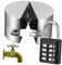Toyvian 1Set Water Spigot Lock with Padlock Durable Outdoor Faucet Cover for Secure Protection of Garden Hose Bibs for Homes Public Areas