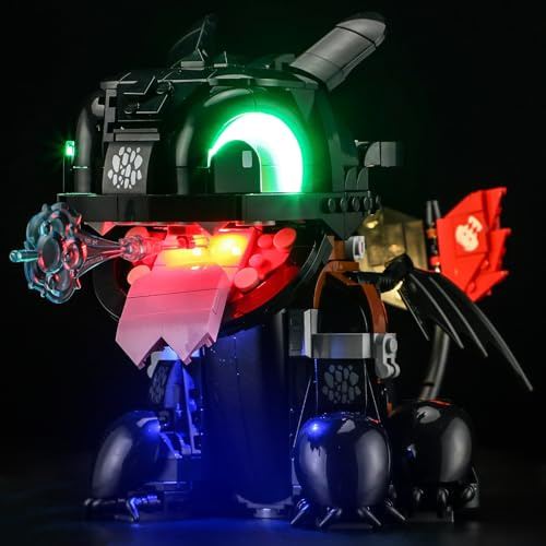 MENZAVA LED Light Set Compatible with LEGO How to Train Your Dragon: Toothless Icons 10375 Building Blocks Model - Model Set NOT Included