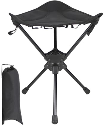 Nbbwwu Tragbarer Stuhl | Drehstuhl | kompakter Klappstuhl | Angelhocker, Wanderausrüstung für Jagd, Rucksackreisen, Reisen, Rasen, Wohnheim, Outdoor, Outdoor-Abenteuer