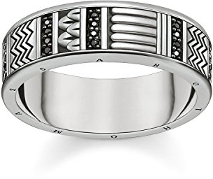 THOMAS SABO Ring Hieroglyphen-Ornamentik 925er Sterlingsilber, Geschwärzt